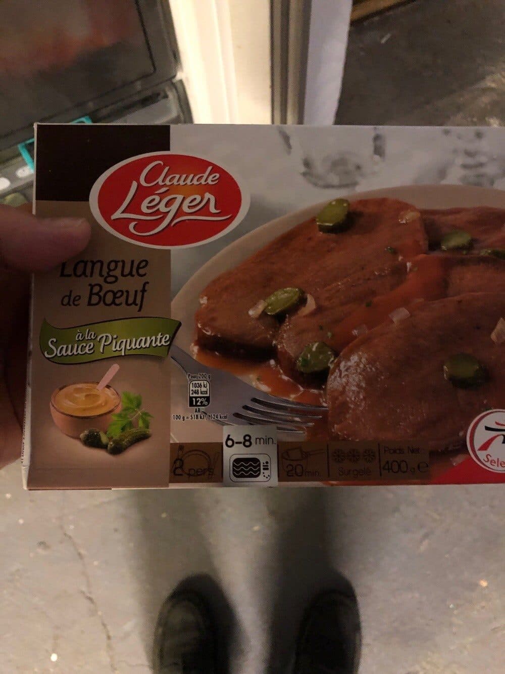 Claude leger Langue de boeuf sauce piquante, 400g packshot