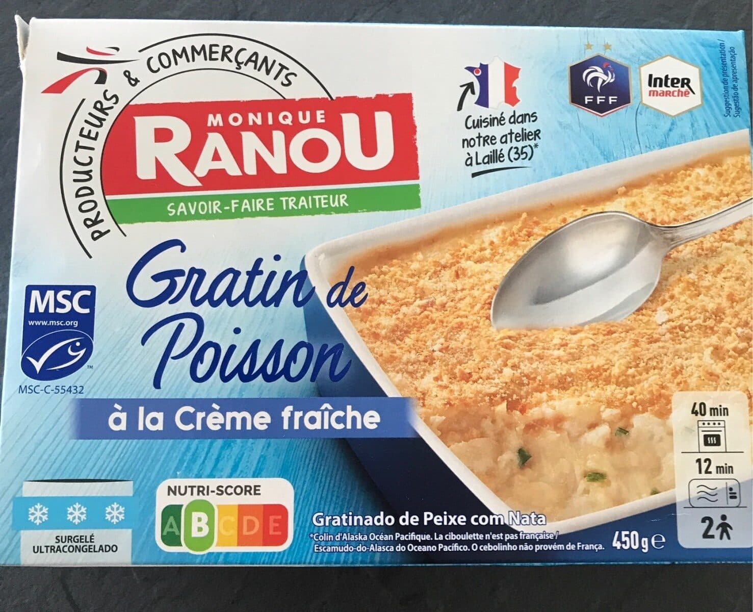 Claude Léger Gratin de poisson MSC à la crème fraîche RANOU 450g packshot
