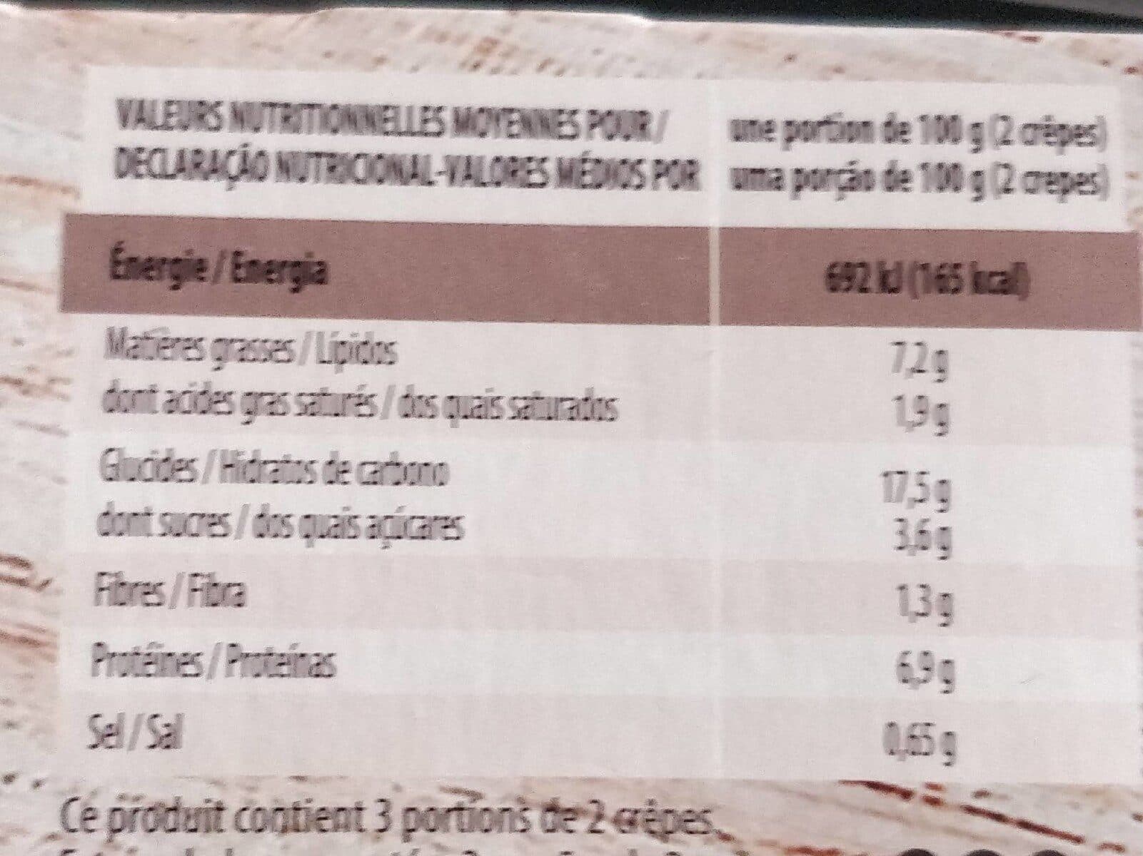 Intermarché Crêpes Jambon Emmental x6 surgelées 300g packshot