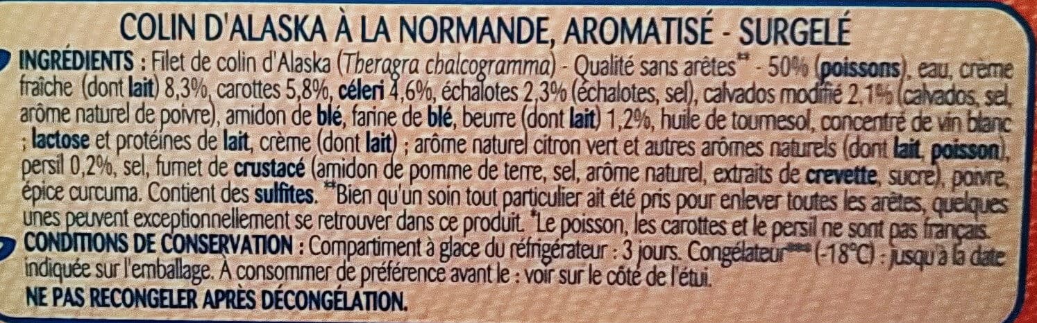 Les Mousquetaires Colin d'Alaska à la normande 400 g MSC packshot