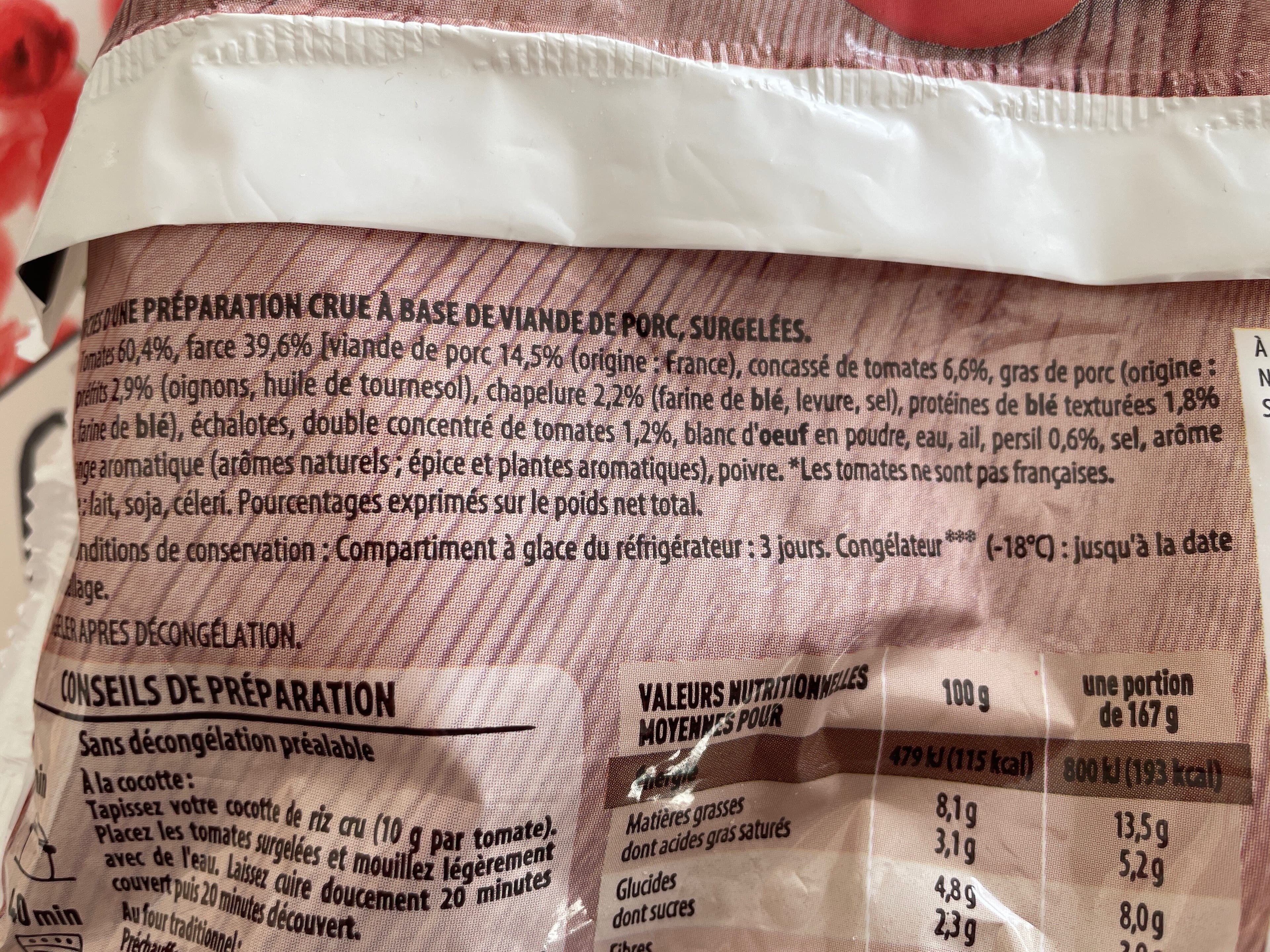 Claude leger 6 tomates farcies kg packshot