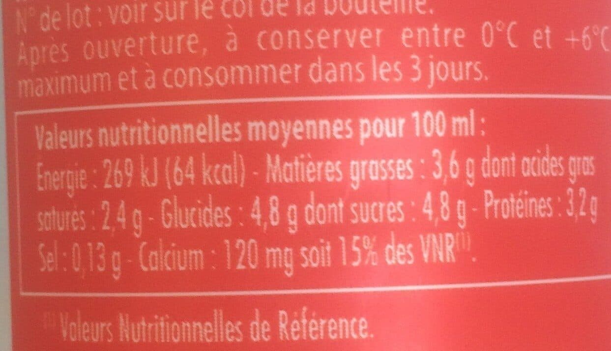 Pâturages Lait uht entier bt 50cl packshot