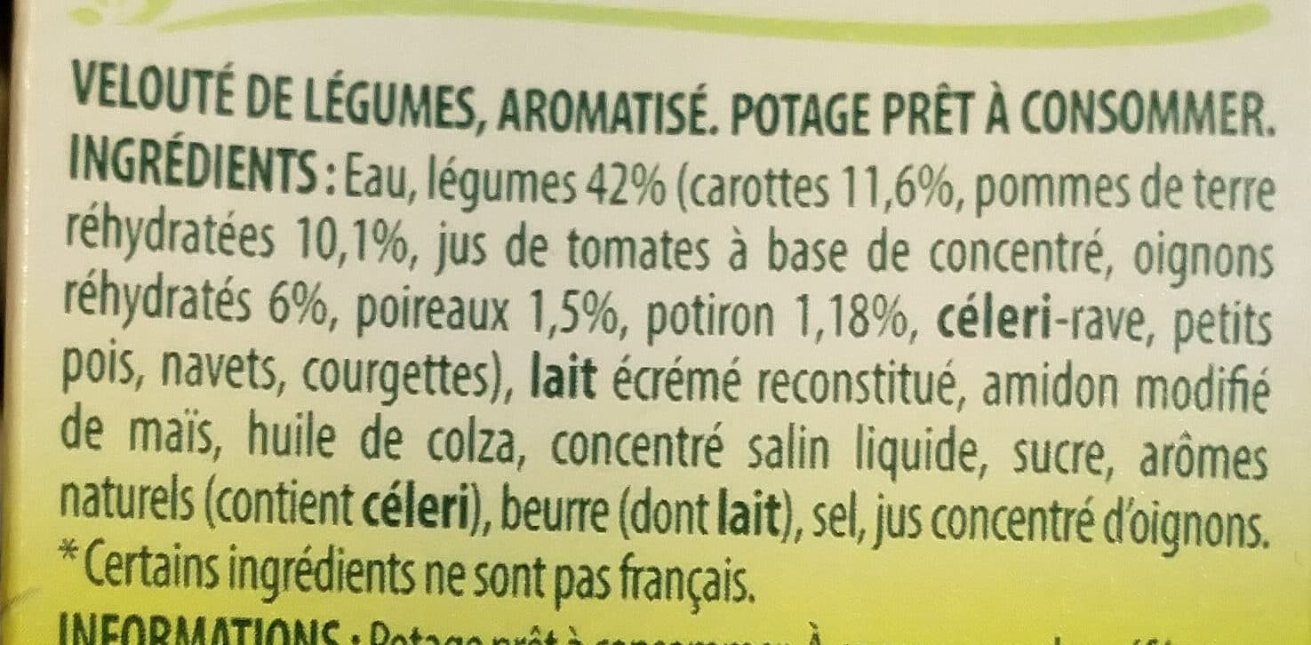 Intermarché Veloute legumes 1l packshot