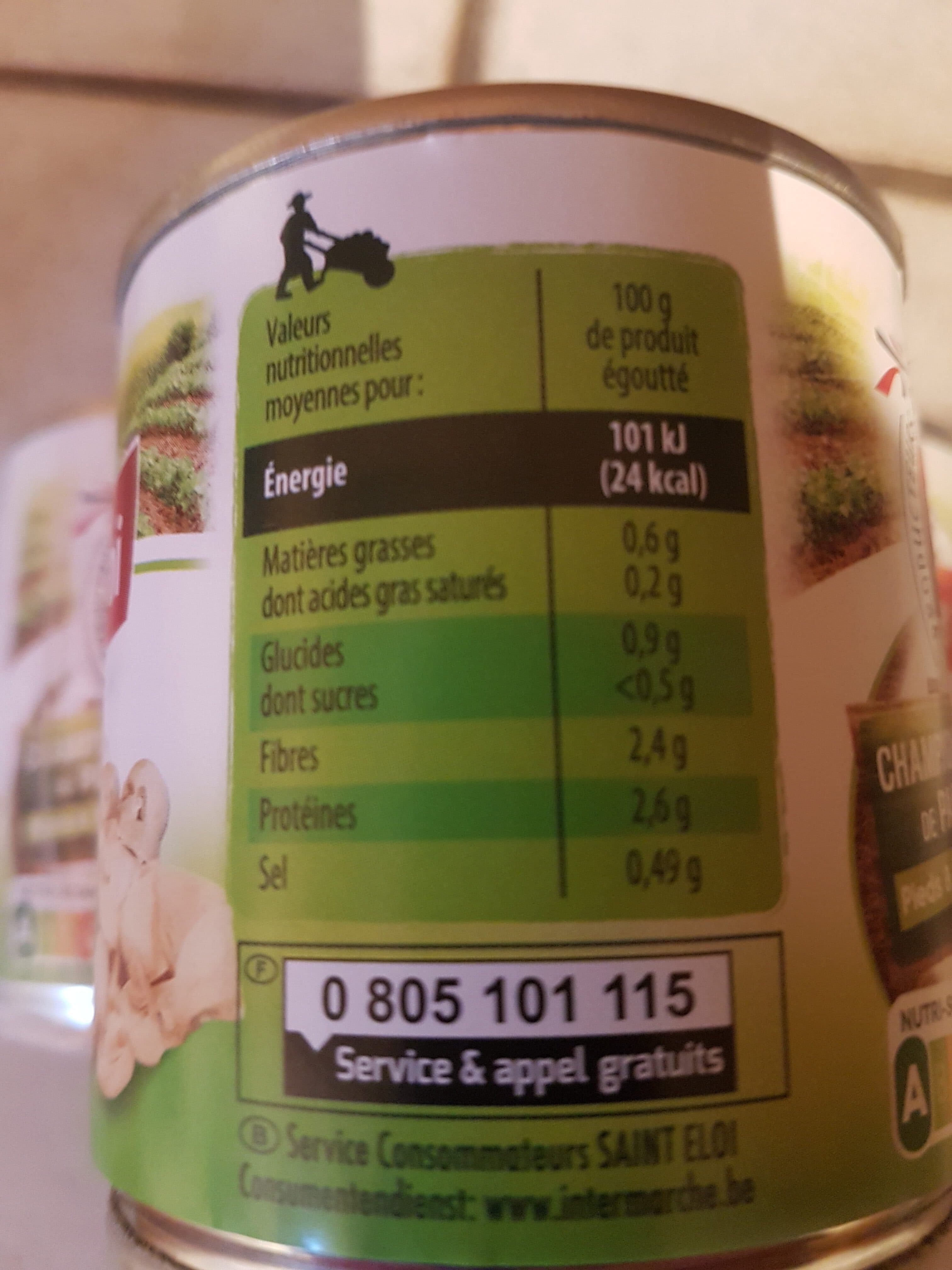 Intermarché Champignons pieds et morceaux - 3x1/4 packshot