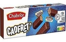 Biscuits Panier Gaufrettes Fourrées Cacao Maigre, Enrobées de Chocolat 150G ( CAOFRET') packshot