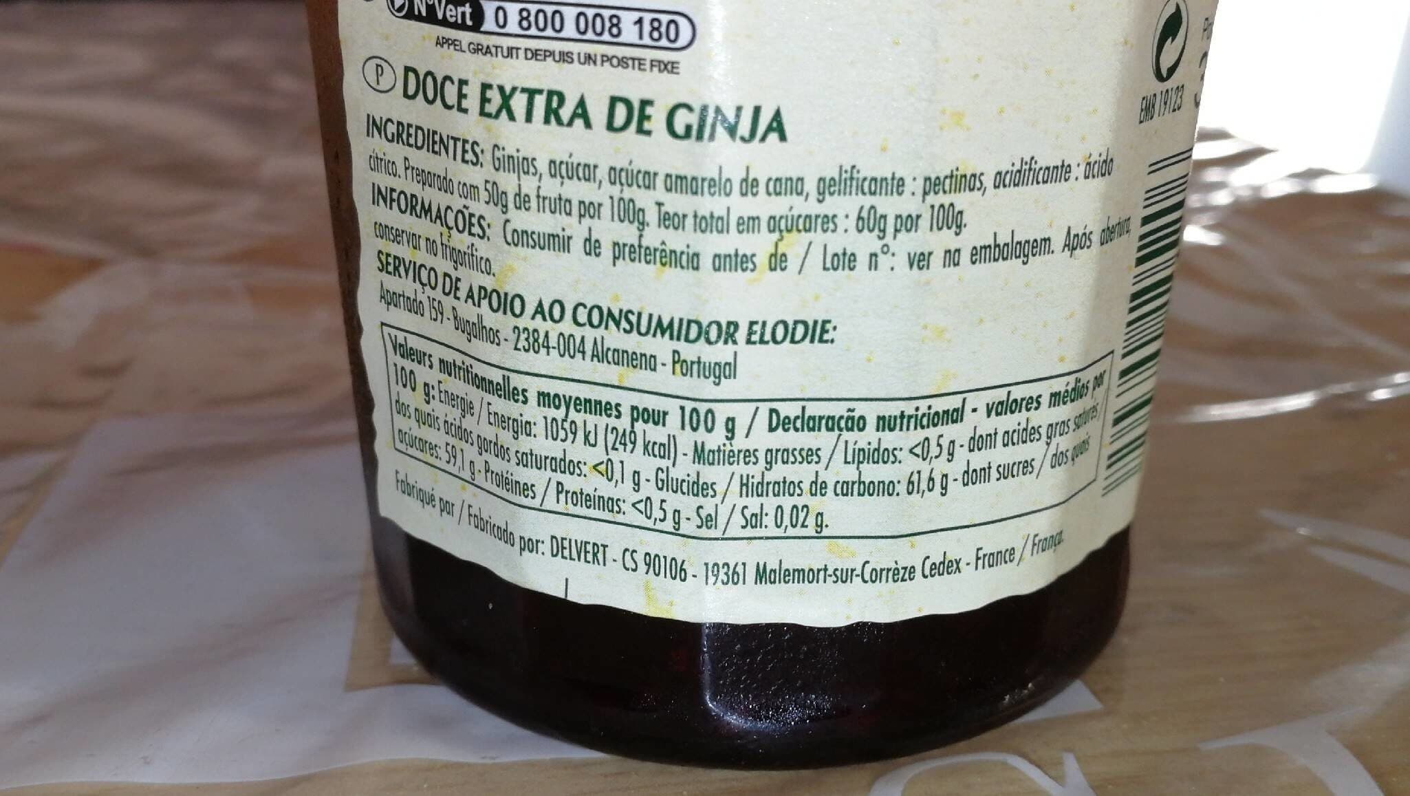 Elodie CONFITURE EXTRA de cerises griottes 50% fruits packshot