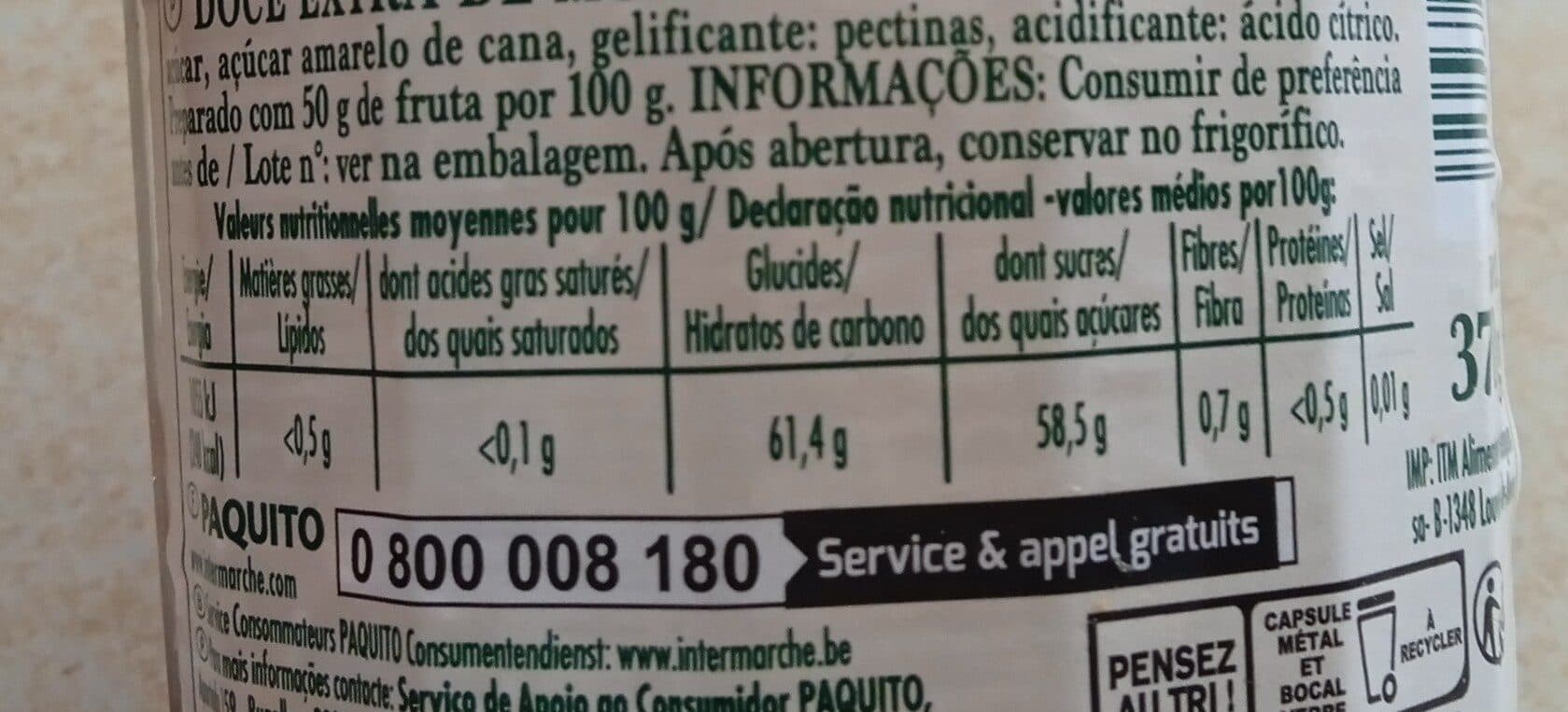 Intermarché CONFITURE EXTRA de fraises 50% fruits packshot