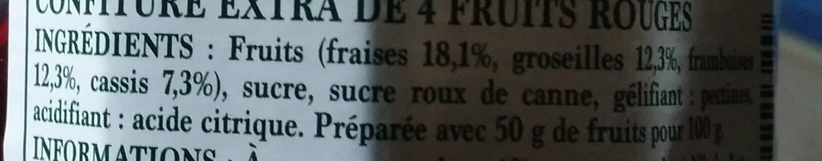 Paquito CONFITURE EXTRA 4 fruits rouges 50% fruits packshot