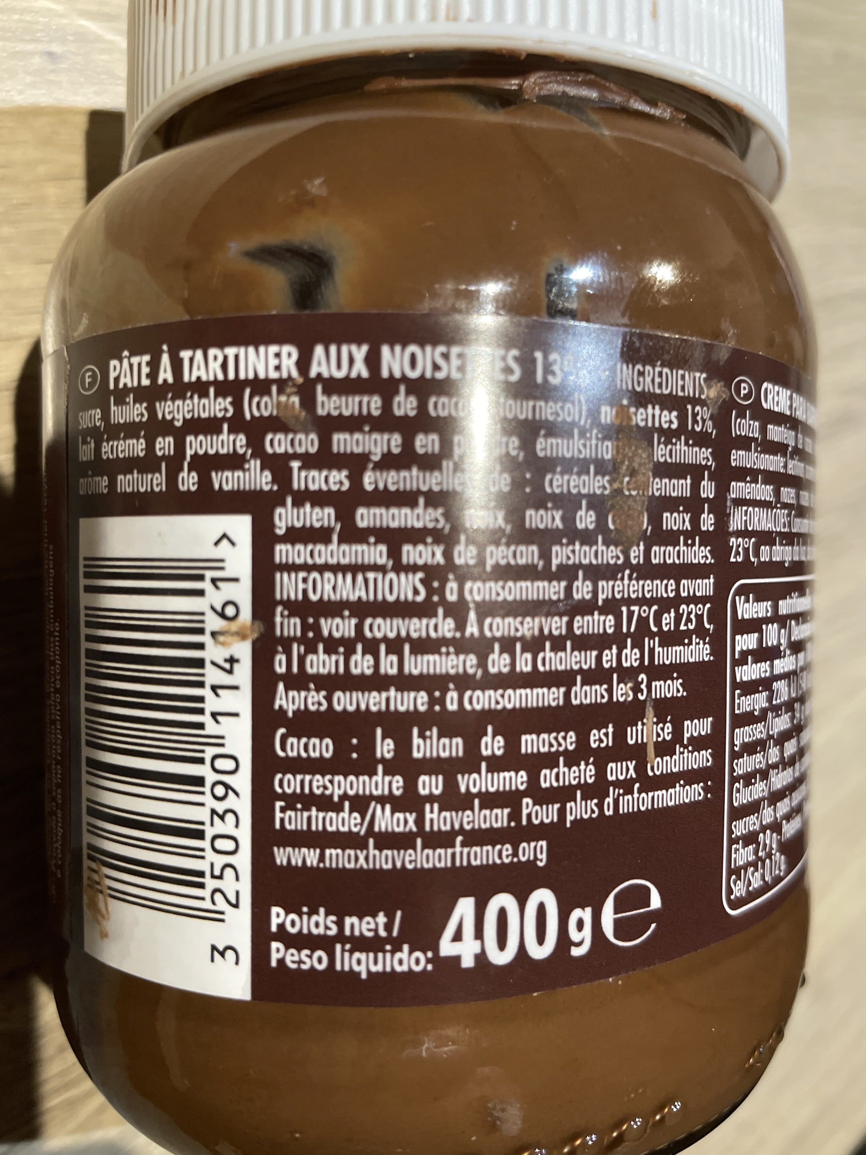 Ivoria Pâte à tartiner 13% SHP - 400g packshot