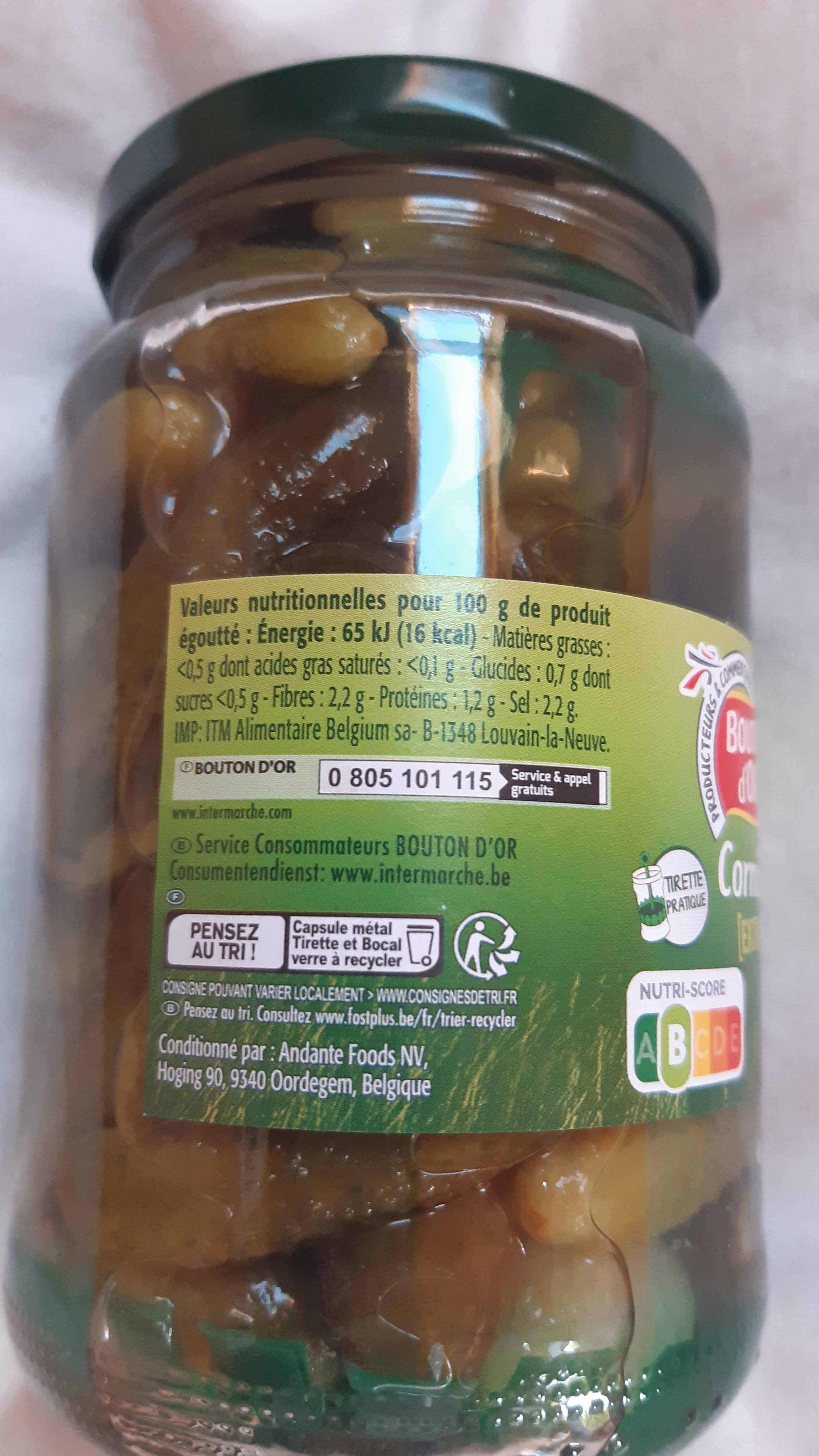 Bouton d'or Cornichons e.f bo 185g packshot