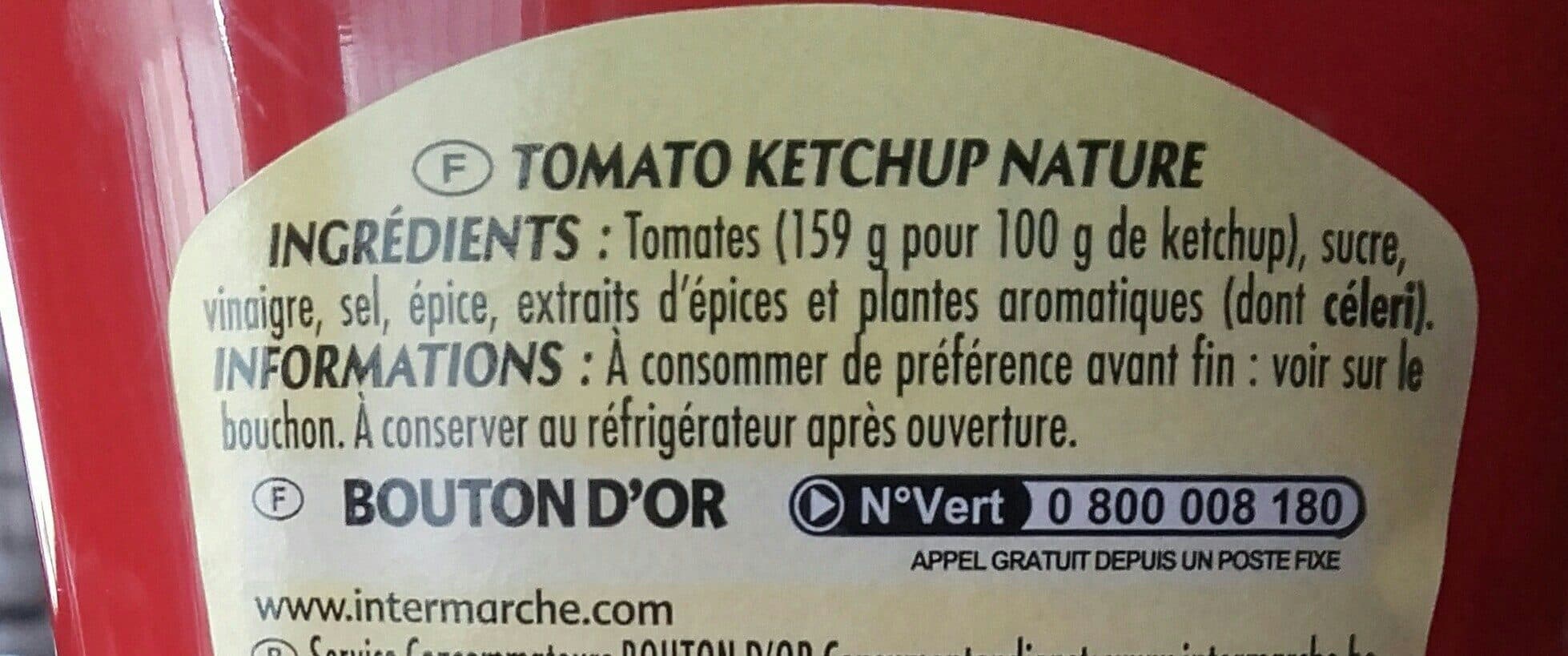 Bouton d'or Ketchup sans conservateurs packshot