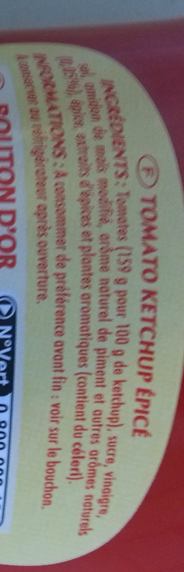 Bouton d'or Ketchup épicé packshot
