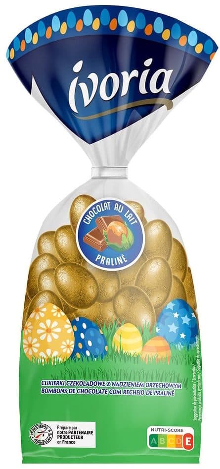 Ivoria Sachet œufs praliné chocolat au lait - 250g packshot