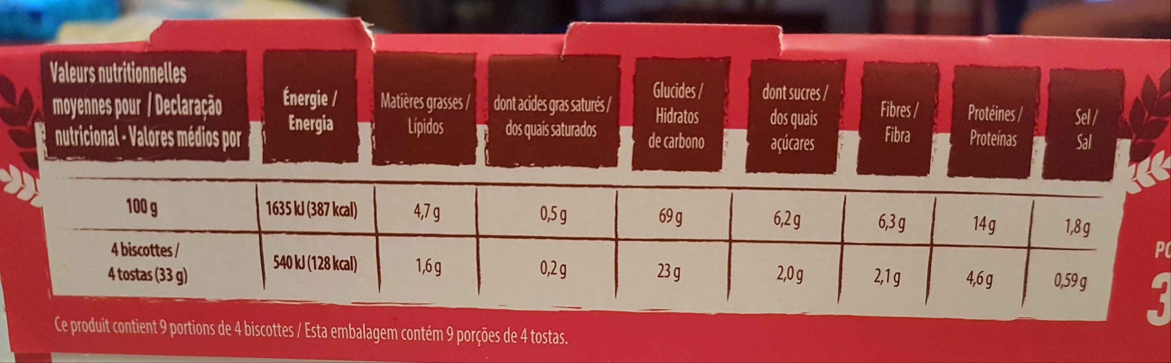 Chabrior Biscottes aux 6 céréales x36 packshot