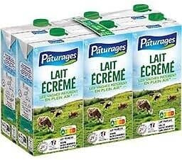 Pâturages Lait uht ecreme bq pack 6x1l packshot