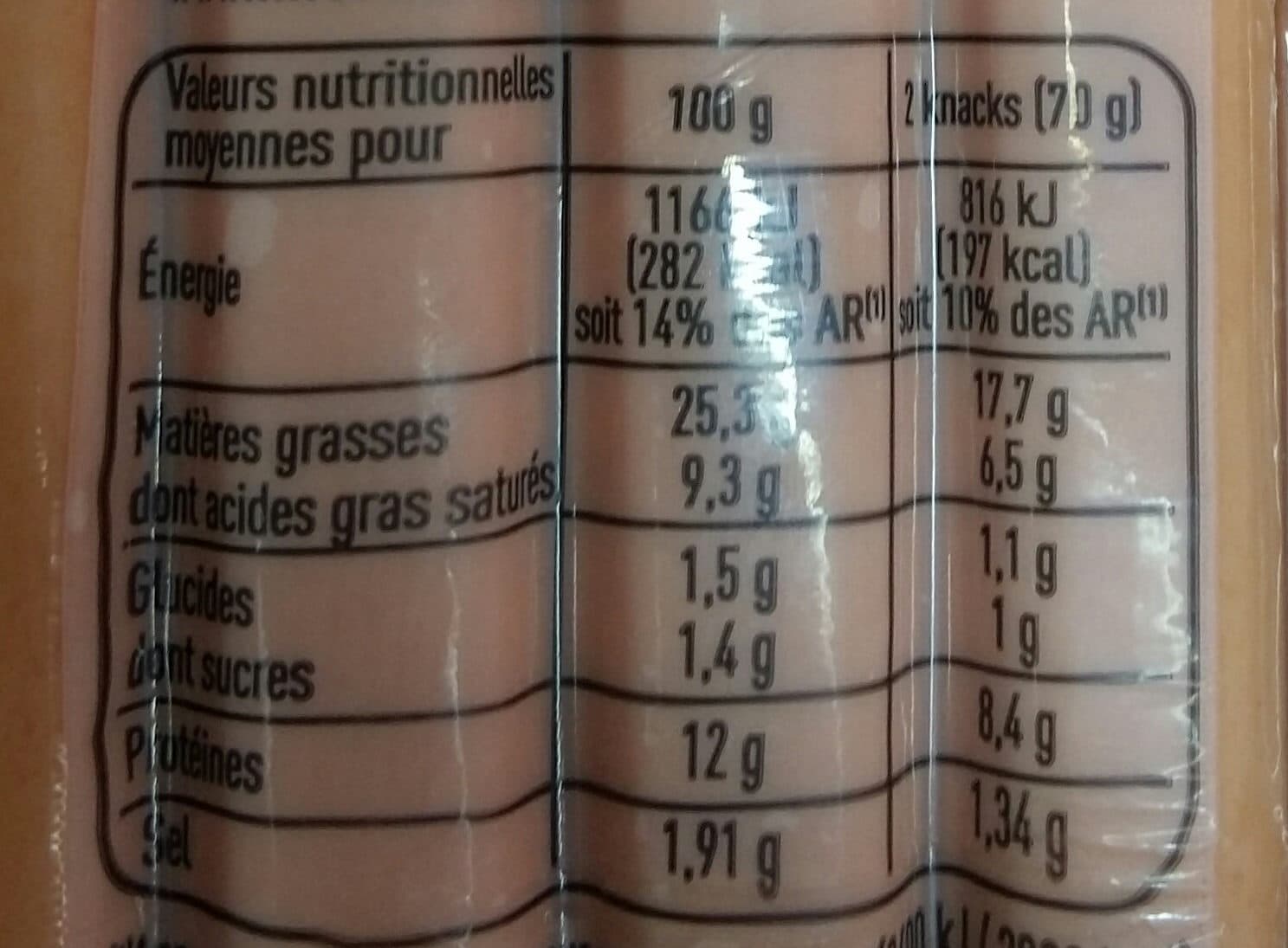 Intermarché Knacks porc x20 700g packshot