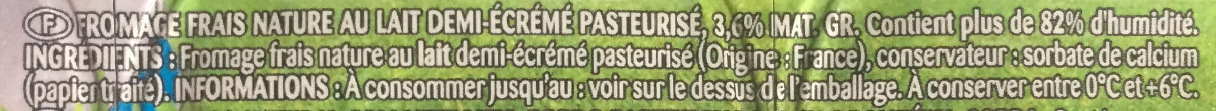 Pâturages Fromages Frais 3,6% matière grasse 6 x 60 g packshot