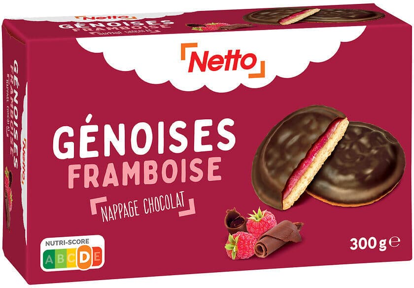 Netto Génoise framboise 300g packshot