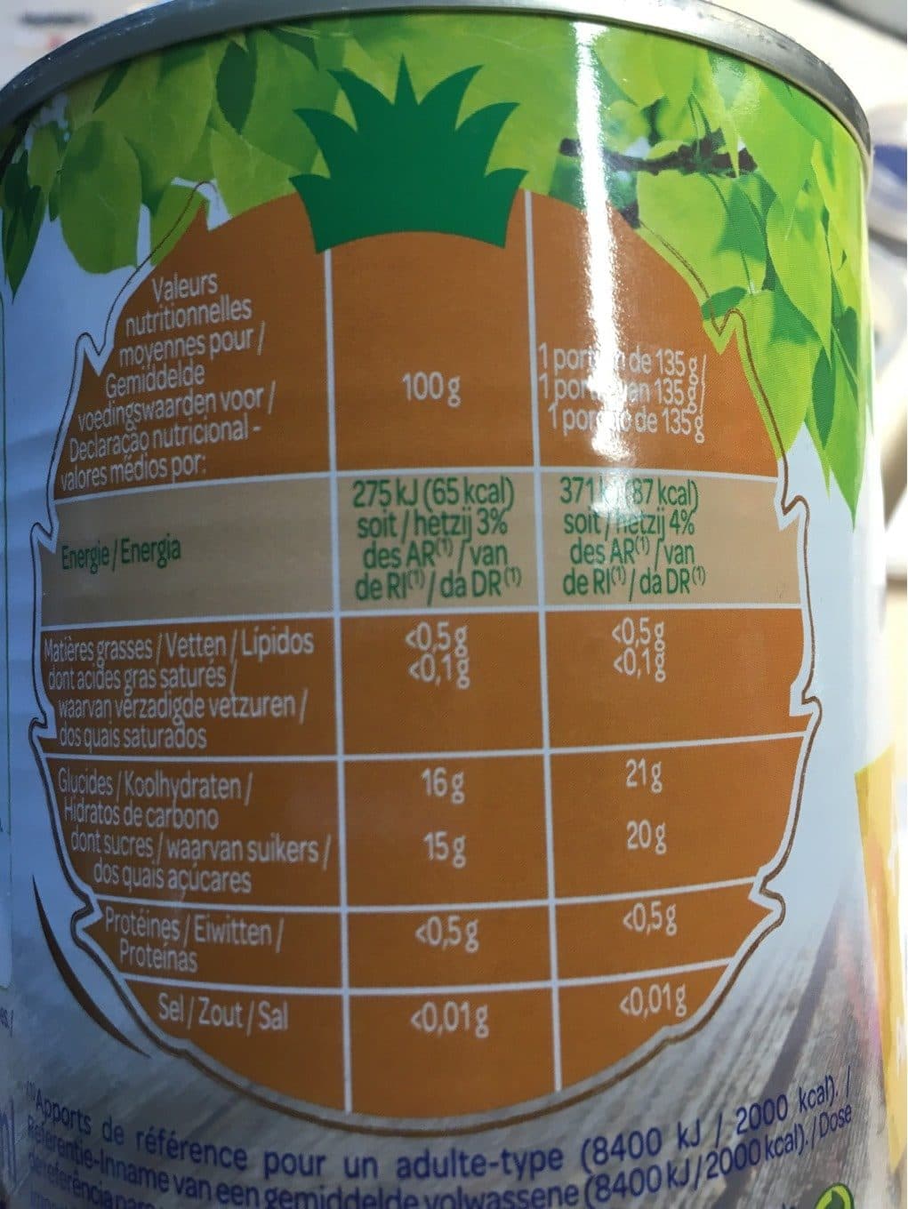 Intermarché ANANAS EN MORCEAUX AU JUS D'ANANAS - boîte 3/4 packshot