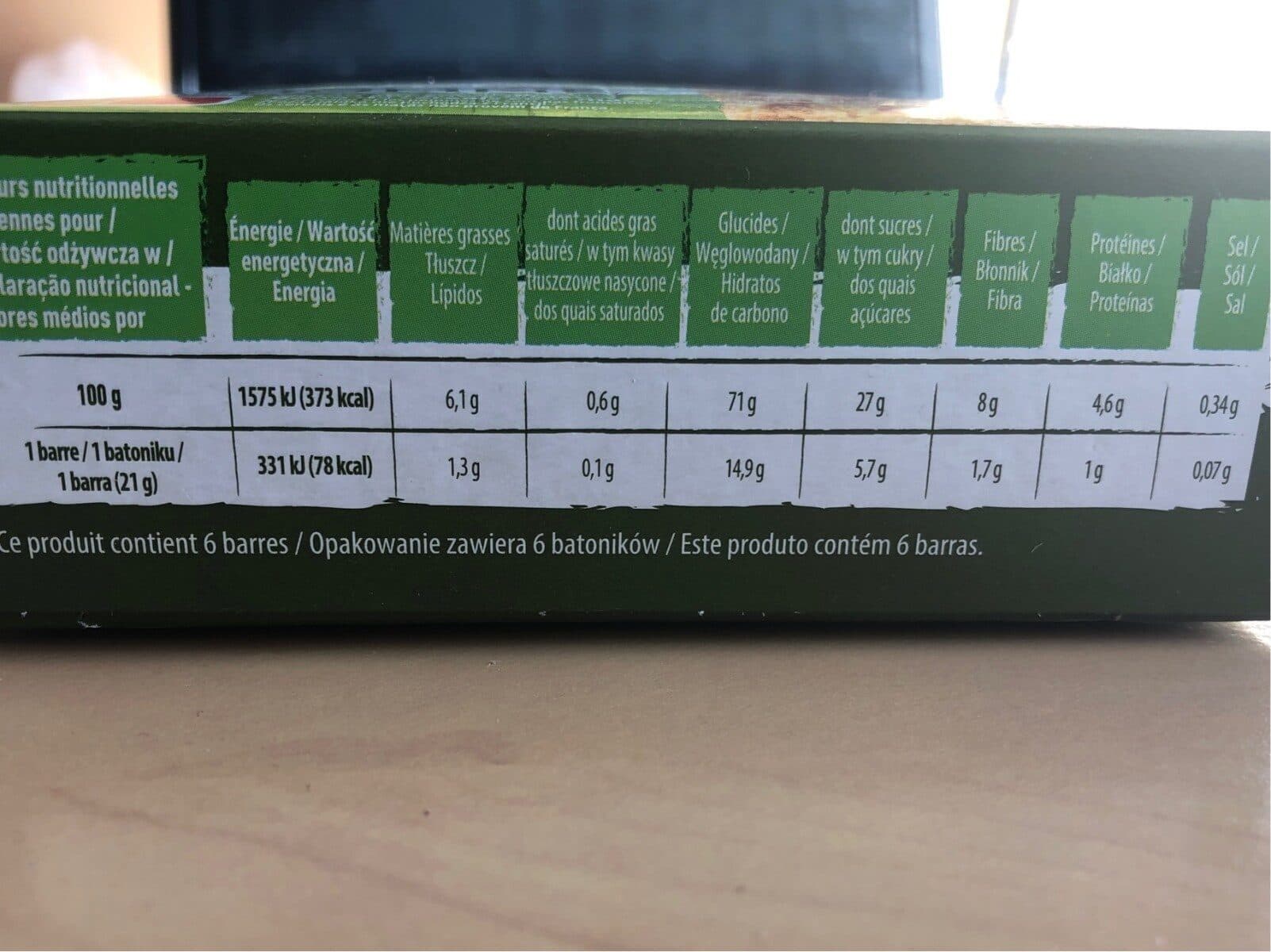 Chabrior Barres céréalières à la pomme x6 - 125 g packshot