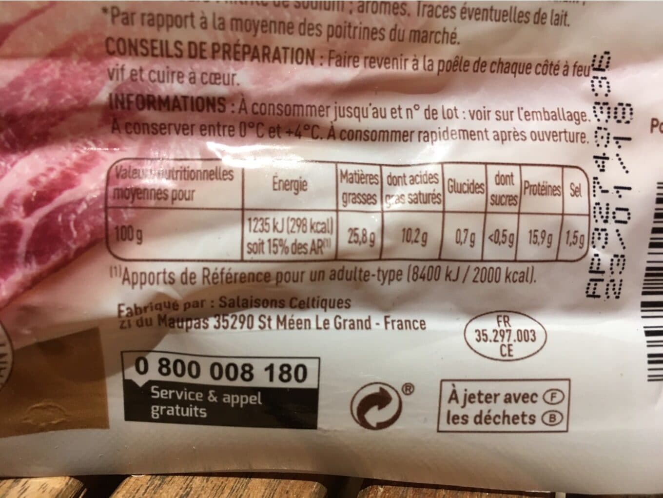 Monique ranou Poitrine nature réduit en sel packshot