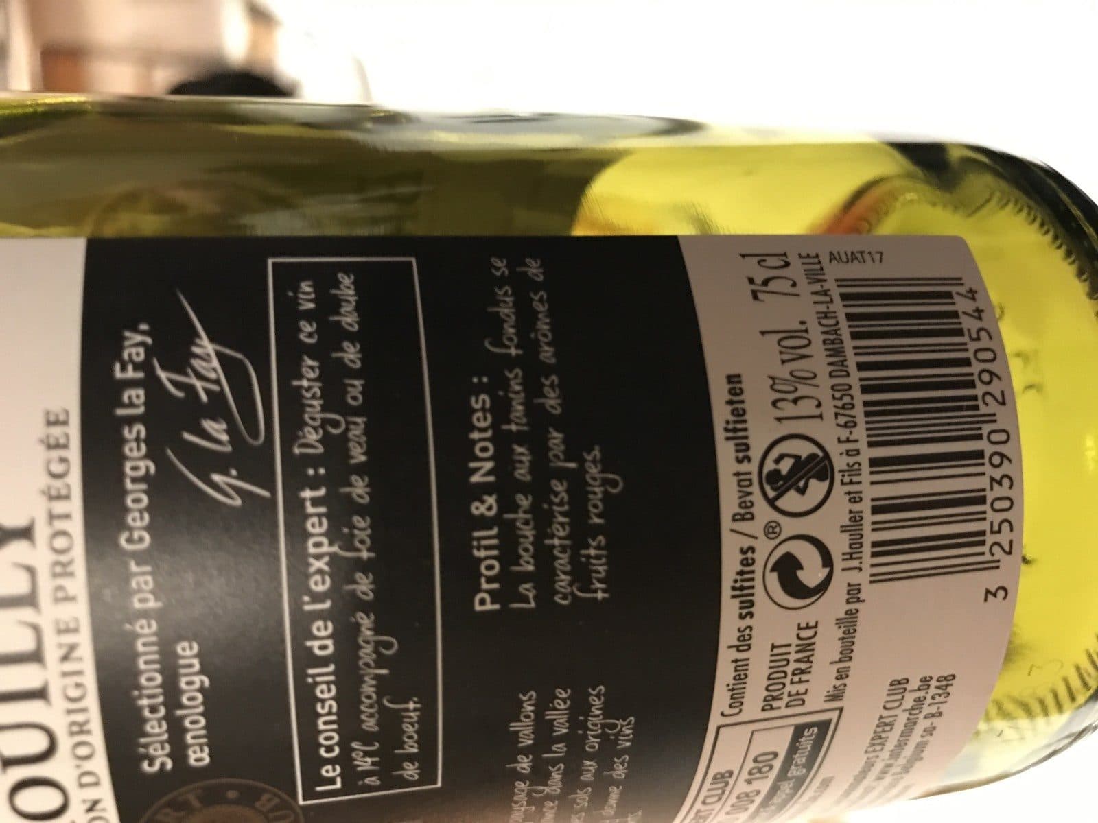 ITM Alimentaire International Brouilly 2019 packshot