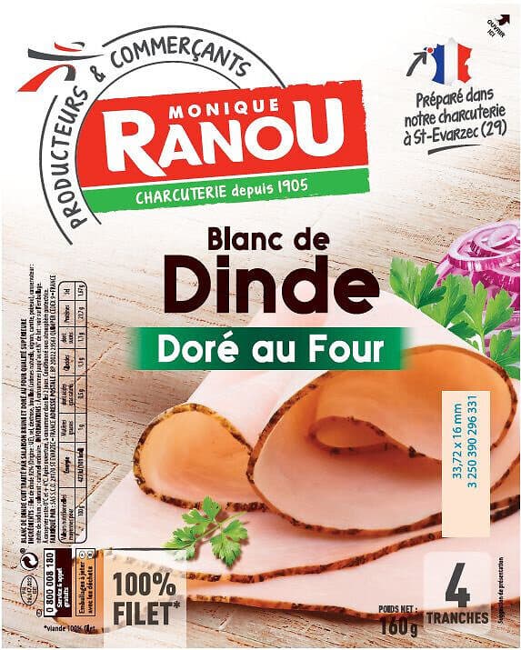 Monique ranou Blanc de dinde sup 4t 160g packshot