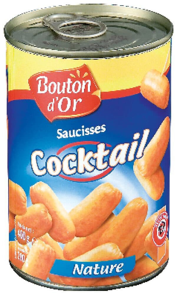 Bouton d'or Saucisses cocktail - boîte 200g packshot