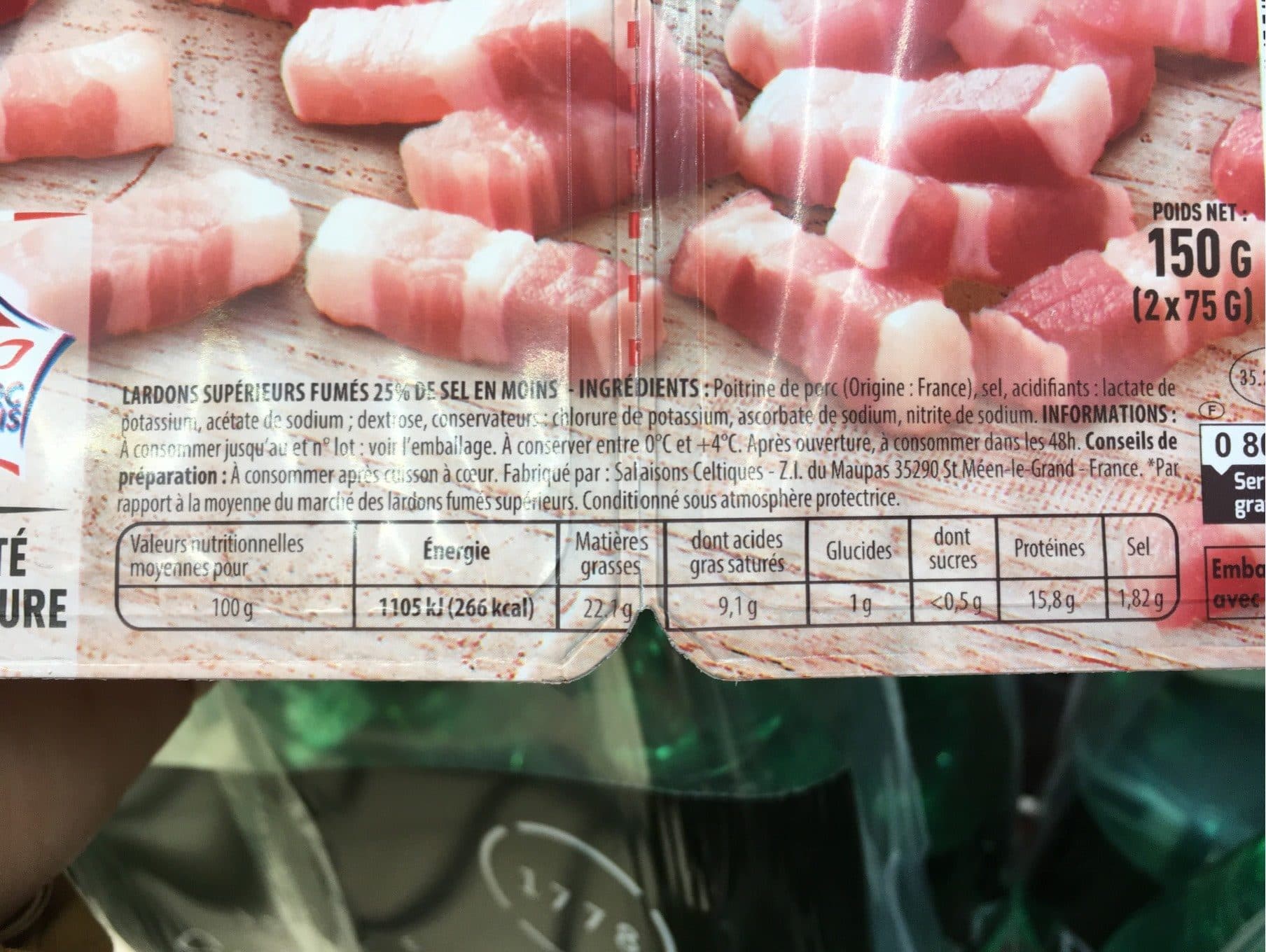 Monique ranou Lardons fumes 2x100g packshot