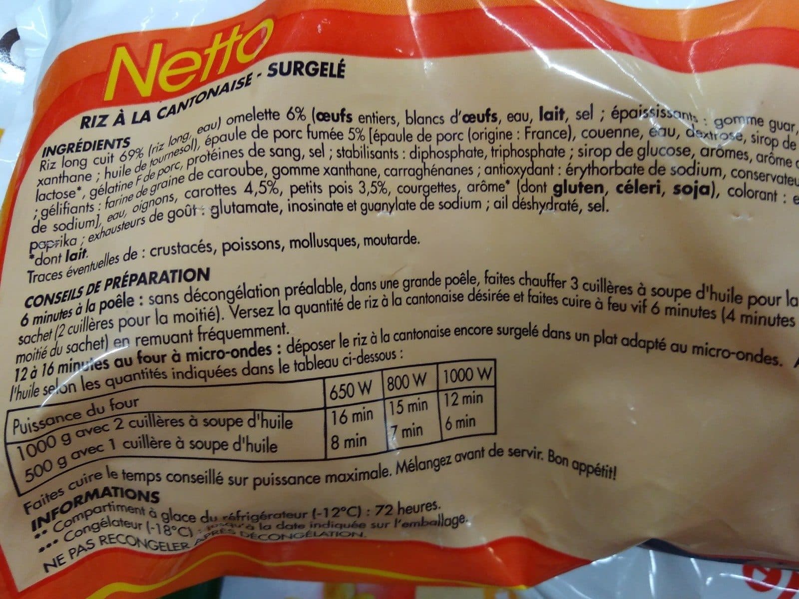Netto Riz cantonais 1kg packshot