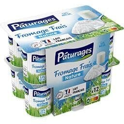 Pâturages Fromage frais nature 2 x (6 x 60 g) packshot