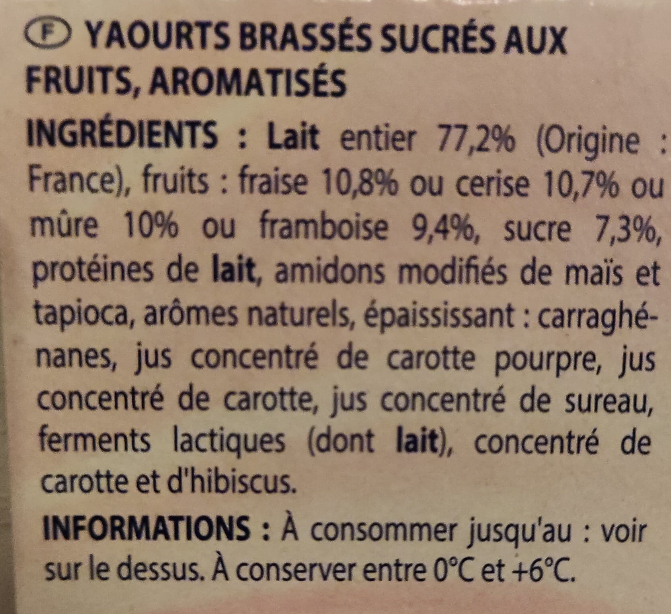 Pâturages Yaourt aux fruits rouges 8x125g packshot