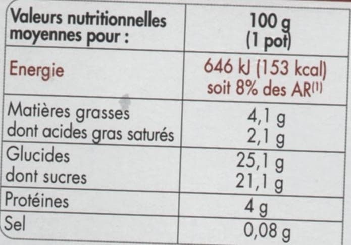 Paturages Gateau semoule Rhum raisins sur lit de caramel packshot