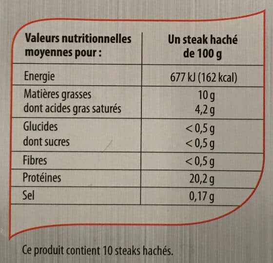 Jean Rozé Steak hache 10% 1kg packshot