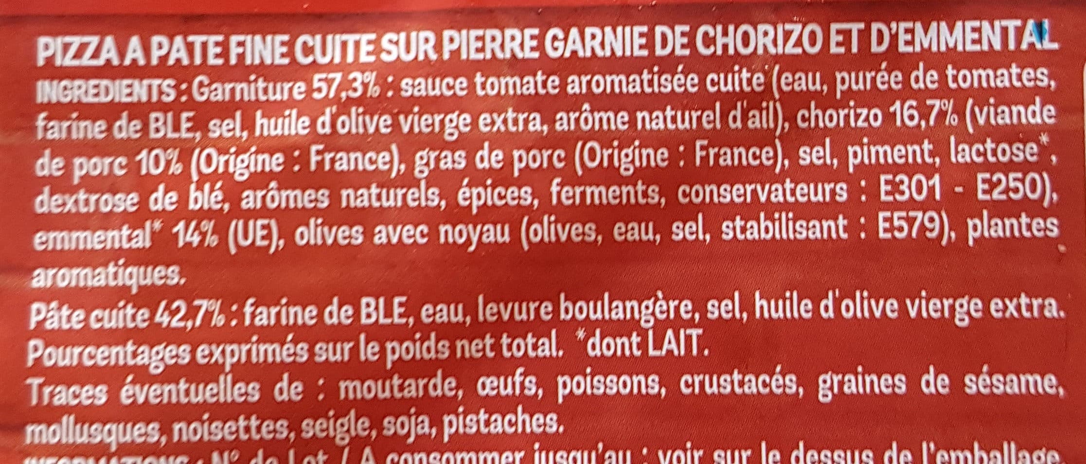 Fiorini Pizza 450g - chorizo packshot