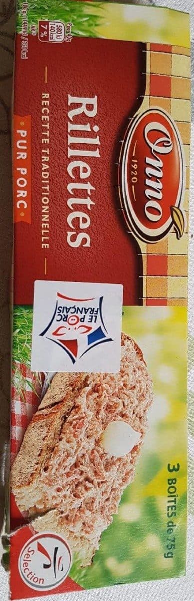 Monique ranou Rillettes pur porc - 3 x 75 g packshot