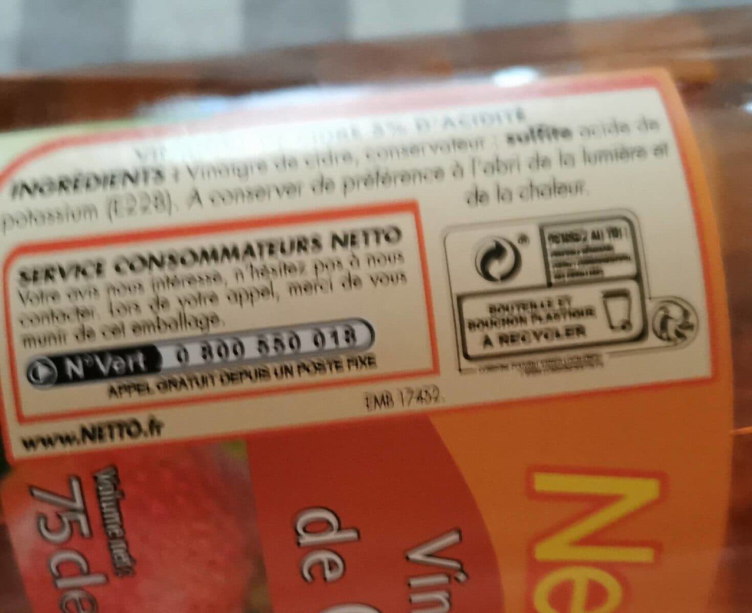 Netto Vinaigre de cidre packshot