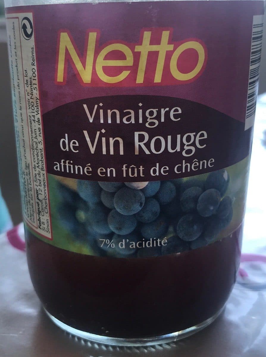 Netto Vinaigre de vin rouge affiné en fût de chêne packshot