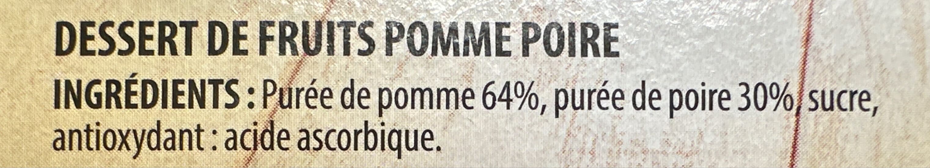 Paquito Dessert de fruits pomme poire 4x100g packshot