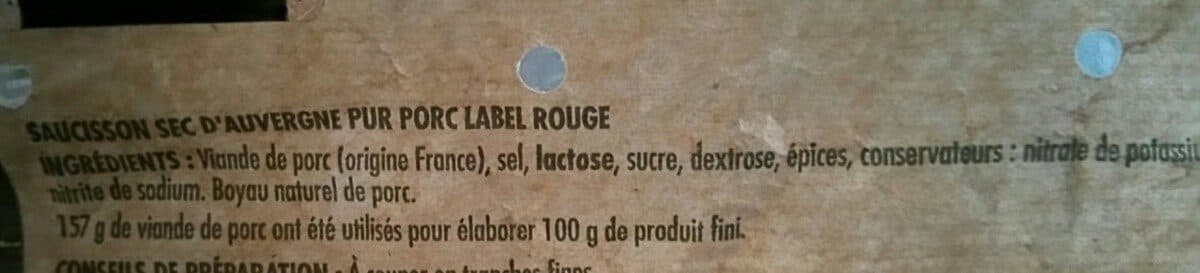 Itinéraire des Saveurs Saucisson sec d'Auvergne packshot
