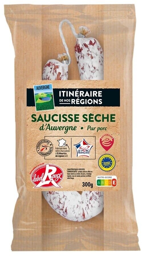 Itineraire de nos regions LS saucisse auvergne Courbe LR 300G packshot