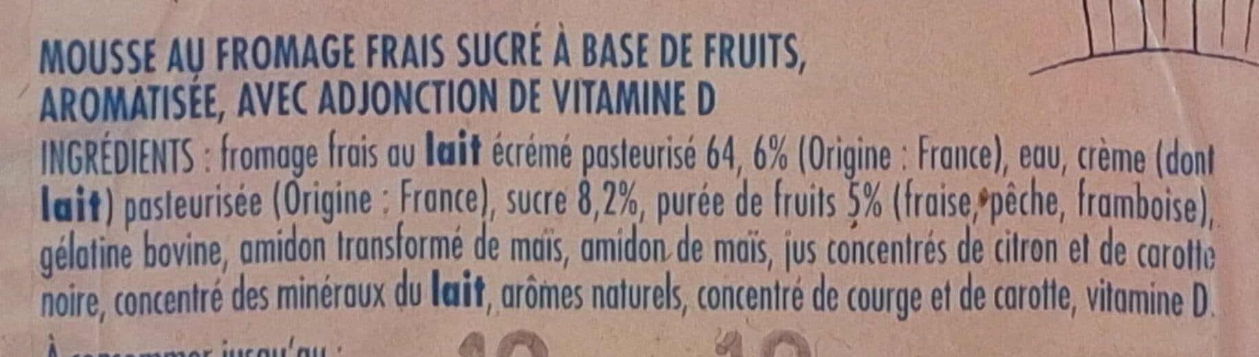 Intermarché Mousse au FF aux fruits 6x74g - P'tits Prods packshot