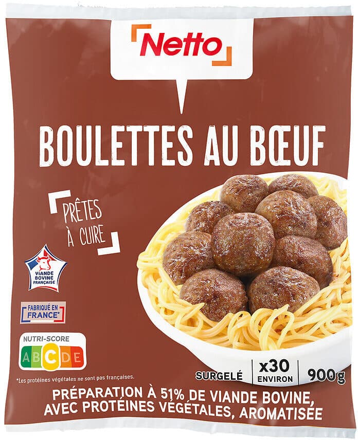 Netto Boulettes au boeuf netto 900g vbf packshot