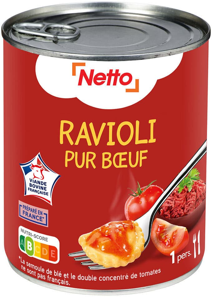 Netto Ravioli Pur bœuf 400g packshot