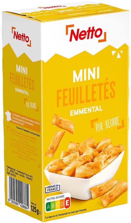 Netto Mini-flûtes emmental 125g packshot