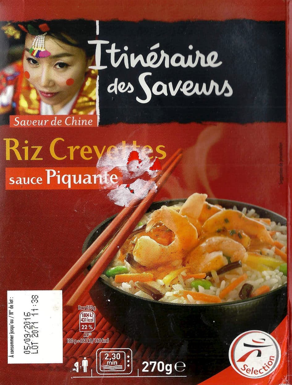 Itinéraire des Saveurs Riz crevettes sauce piquante packshot