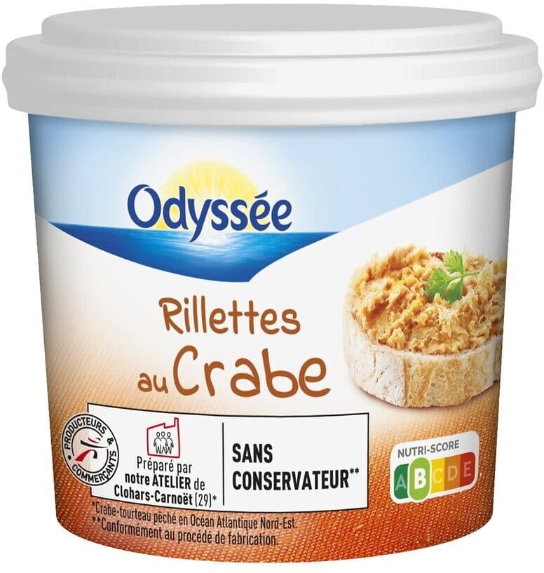Odyssée Rillettes au crabe - 150g packshot