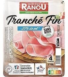 Monique ranou Jambon sup dd tsr csn tranche fin 4t 120g packshot