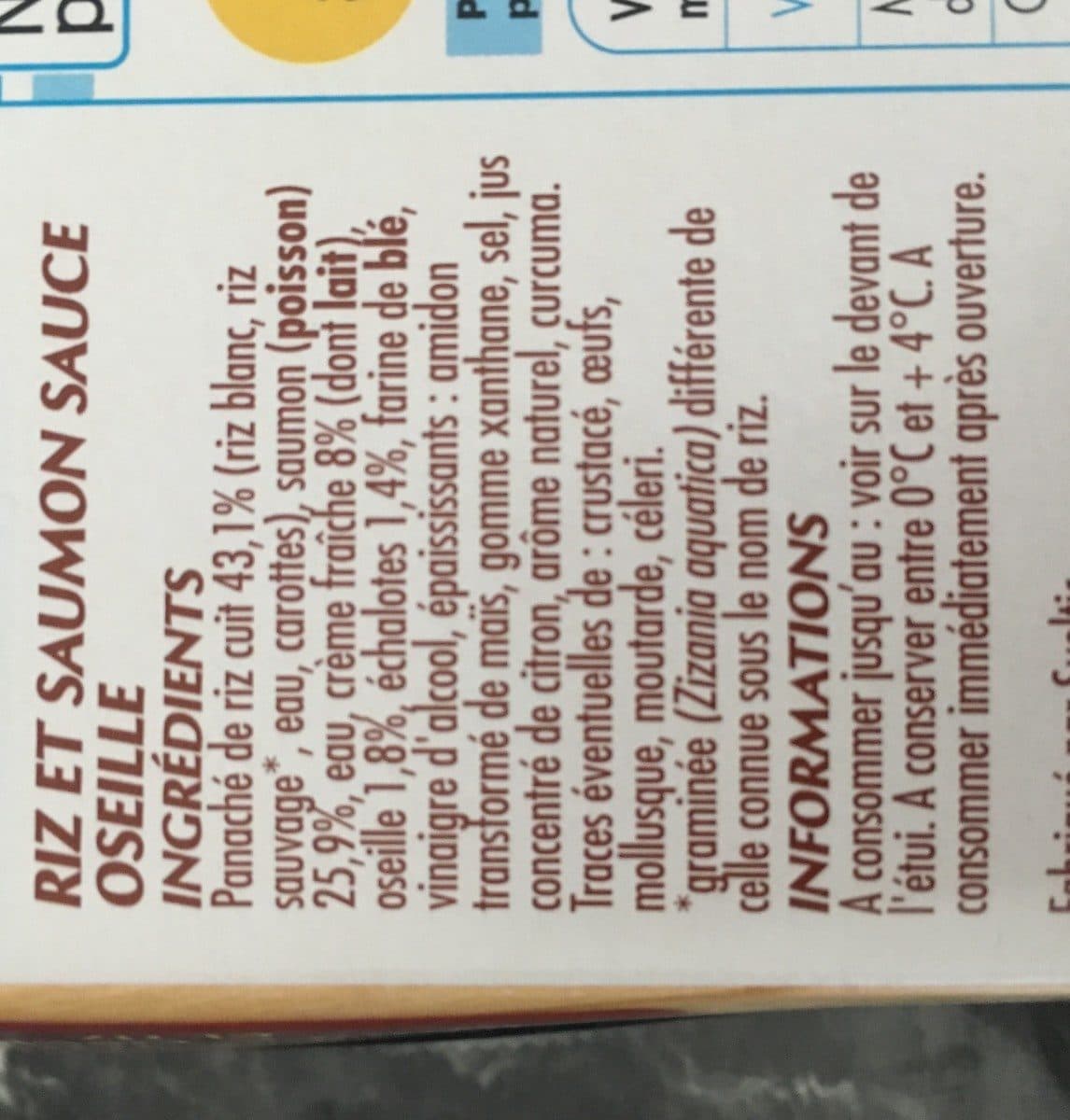 Claude Léger SAUMON SAUCE OSEILLE ET DUO RIZ 290g packshot