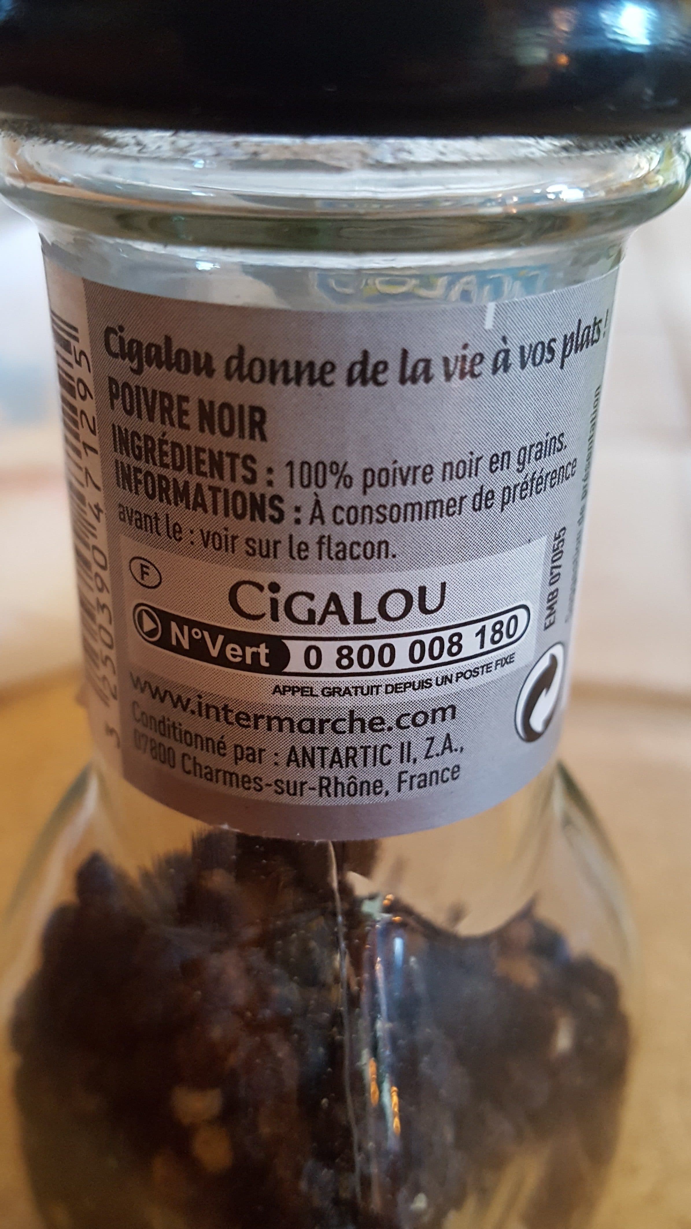 Cigalou épices Cigalou Poivre Noir En Grain packshot